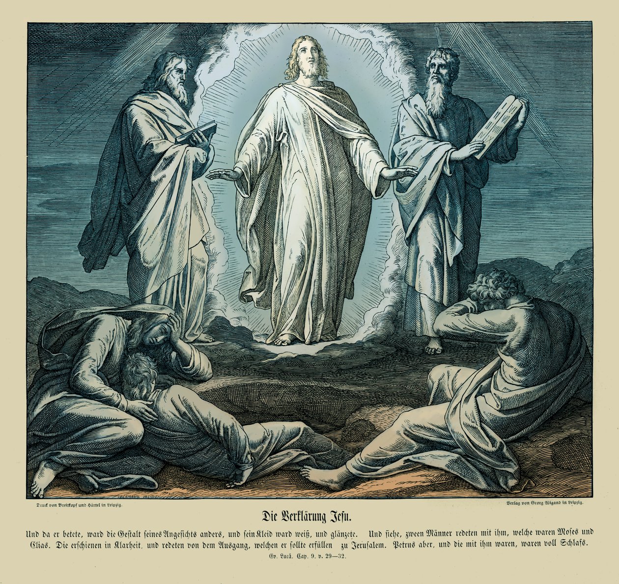 Verklärung Jesu, Evangelium nach Lukas von Julius Schnorr von Carolsfeld