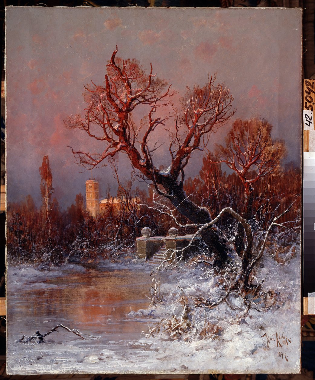Im Park des Gatschina-Palastes bei Sankt Petersburg von Julius Sergius Klever