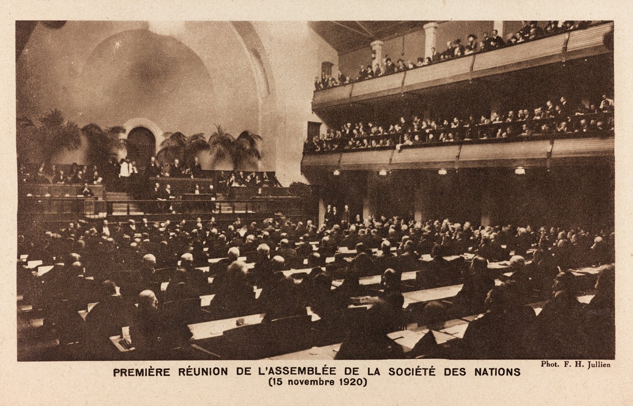 Album "Jack Bosio - Kriegskampagne 1917-1920": Erstes Treffen der Gesellschaft der Vereinten Nationen in Genf am 15. November von Jullien F. H.