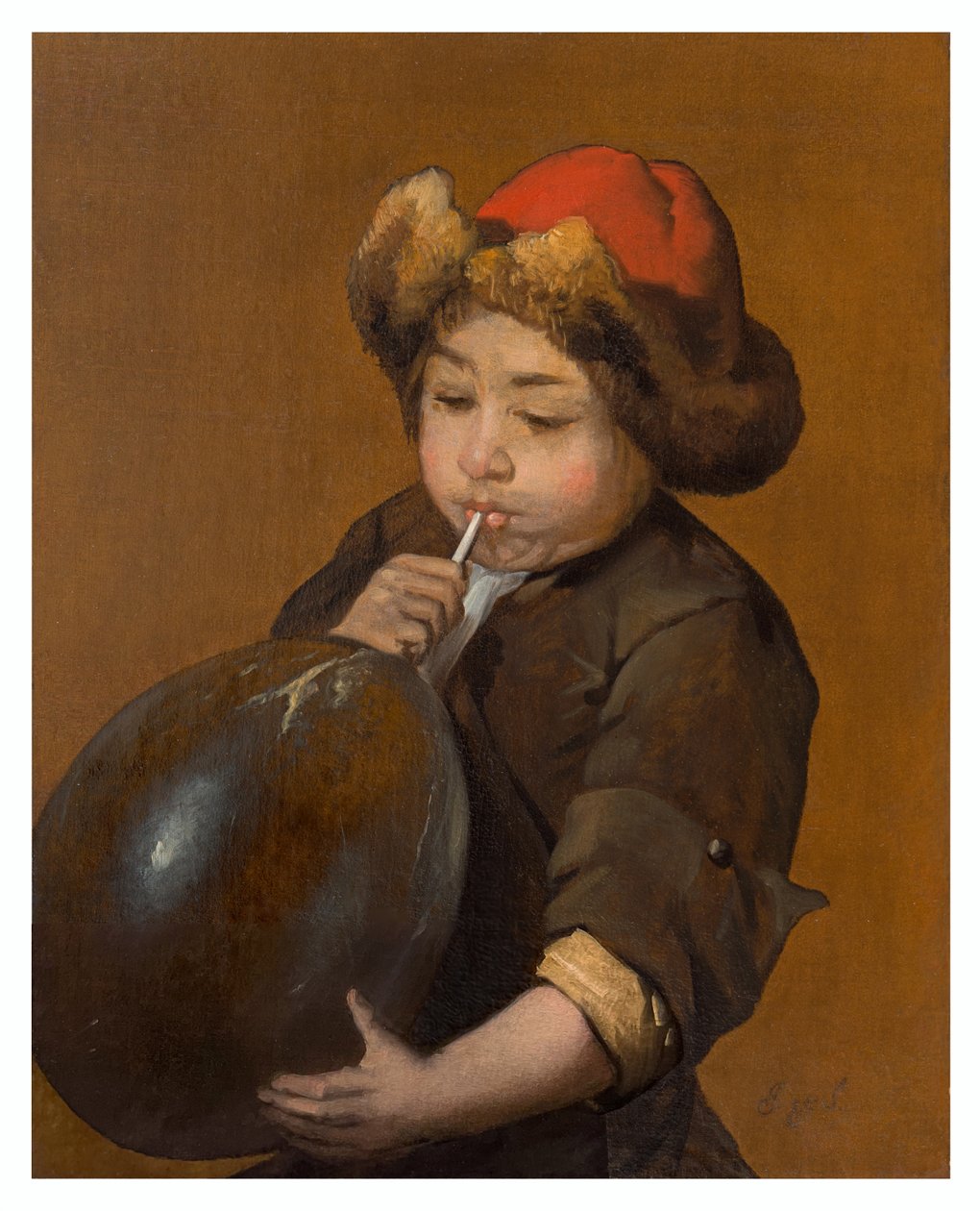 Junge, der eine Blase aufbläst, ca. 1645-85 von Jurian van Streeck or Streek