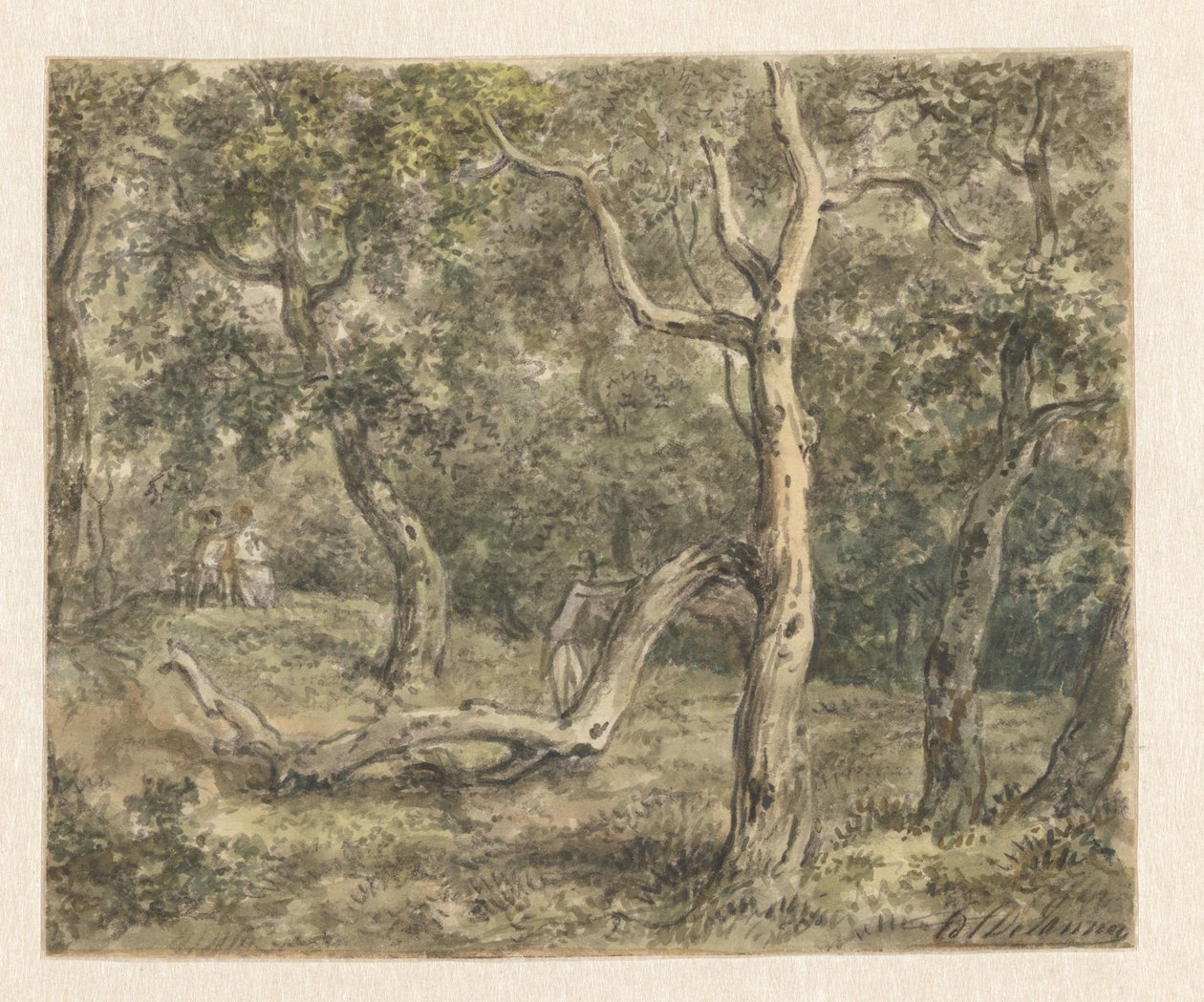 Ein Paar im Wald sitzend von Jurriaan Andriessen
