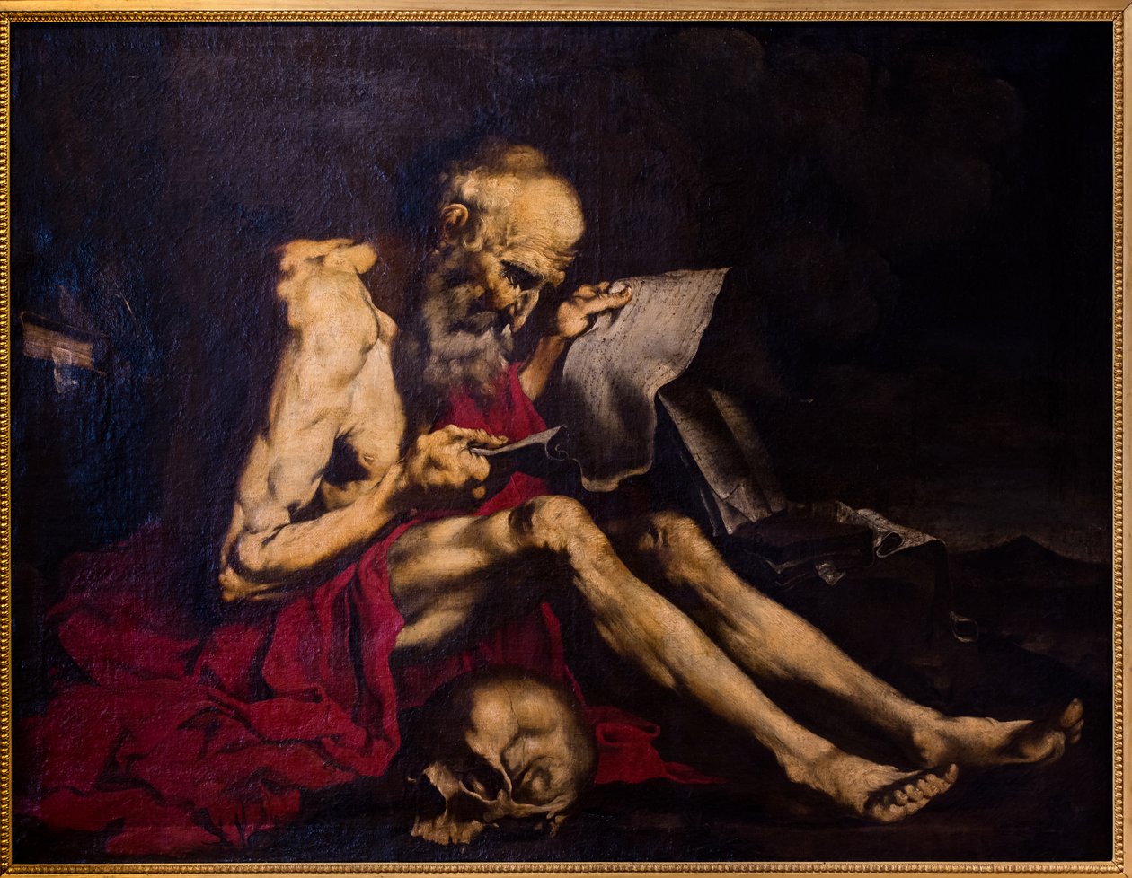 Der heilige Hieronymus beim Lesen von Jusepe de (1591-1652) Ribera