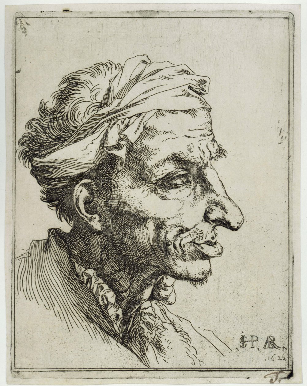 Kleiner grotesker Kopf von Jusepe de Ribera