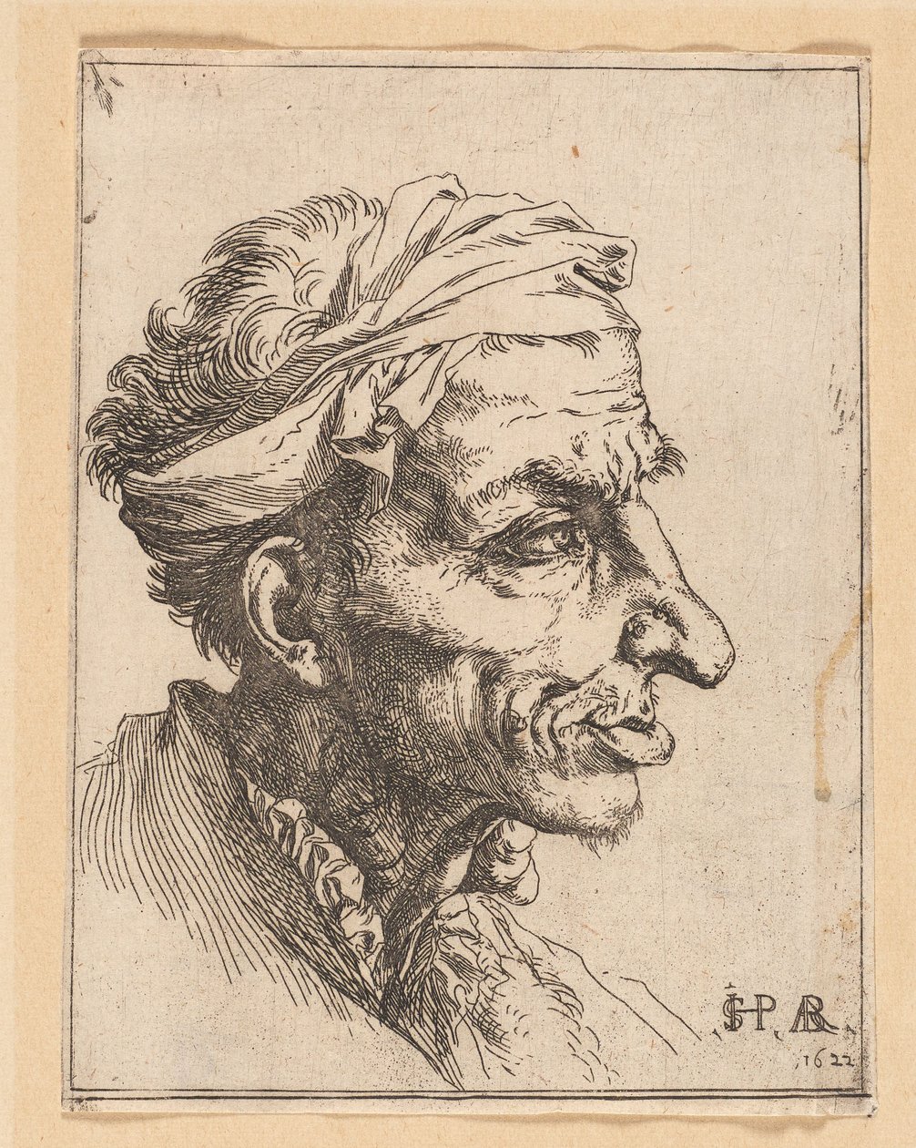 Kleiner grotesker Kopf von Jusepe de Ribera