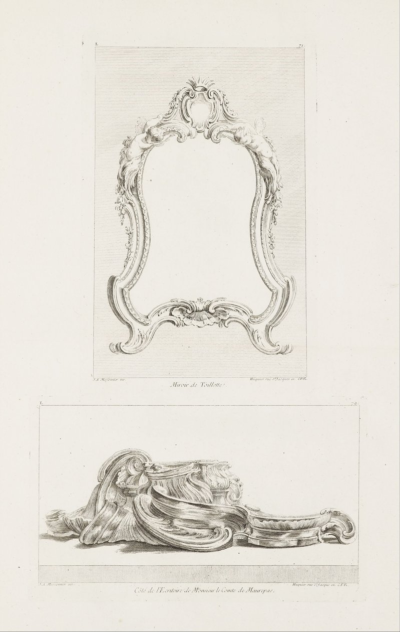 Toilettenspiegel, 5. Tafel von Juste Aurèle Meissonnier