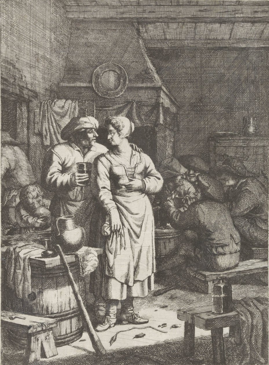 Wirtshausszene von Justus van den Nijpoort