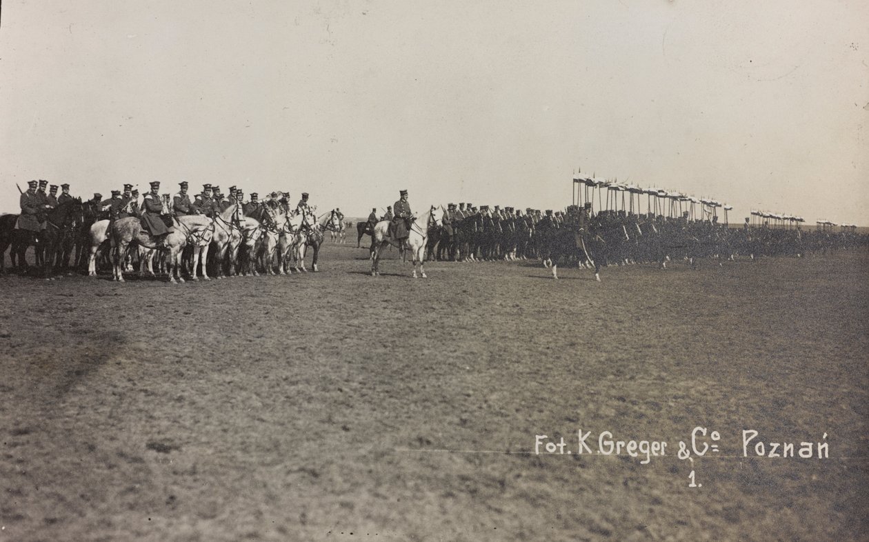 Militärmission in Polen (Warschau - Posen), März-April 1919, eine Pferdebatterie in Posen von K. Greger