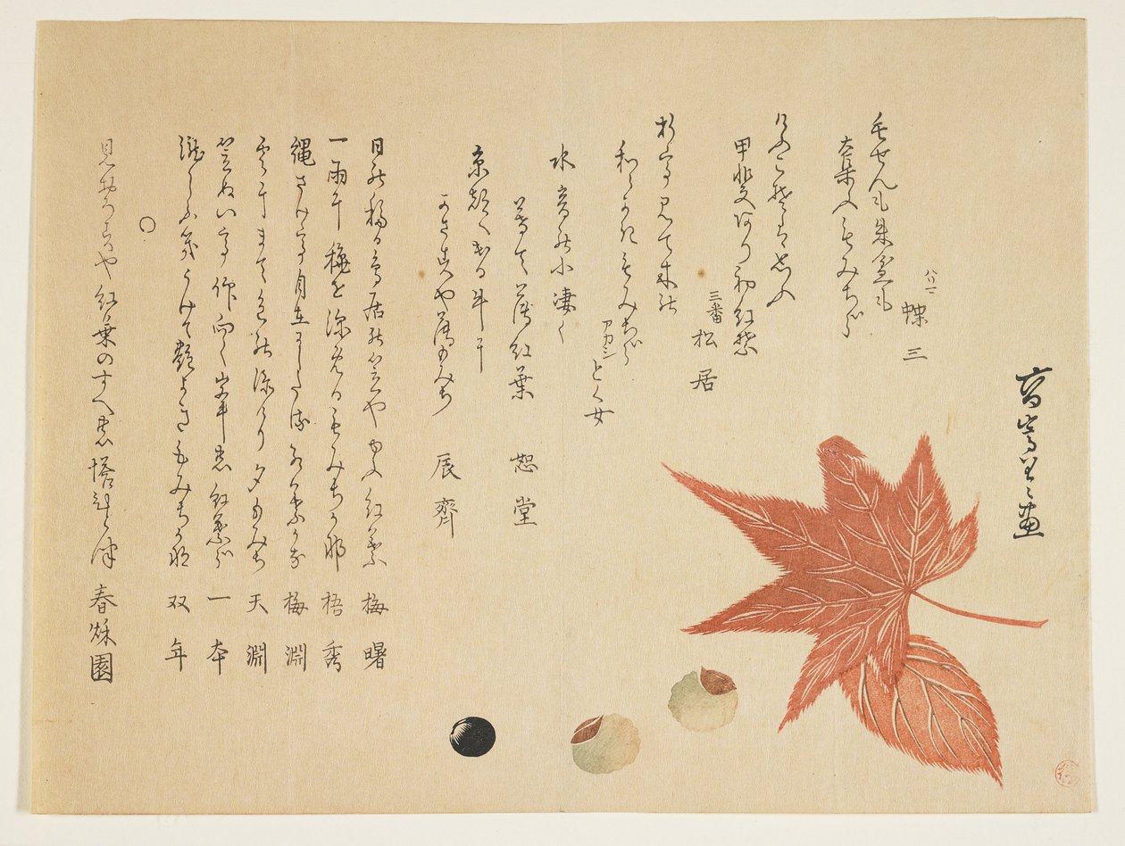 Herbstblätter und Nüsse, 1849-76 von K II Skoku