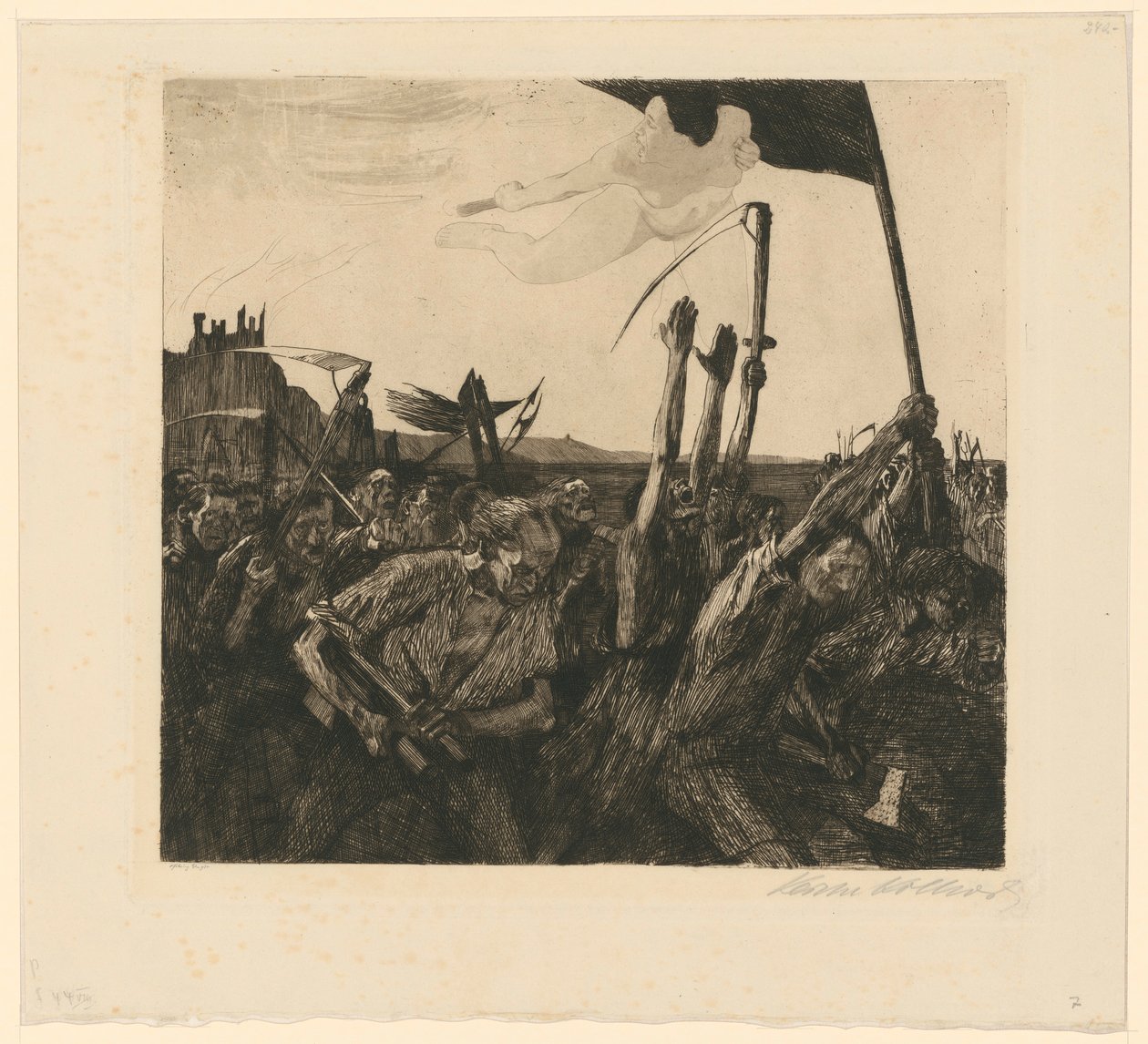 Aufruhr (8. Zustand) von Käthe Kollwitz