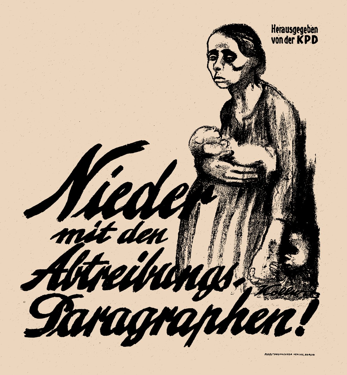 Nieder mit den Abtreibungsparagraphen!, 1923 von Käthe Kollwitz