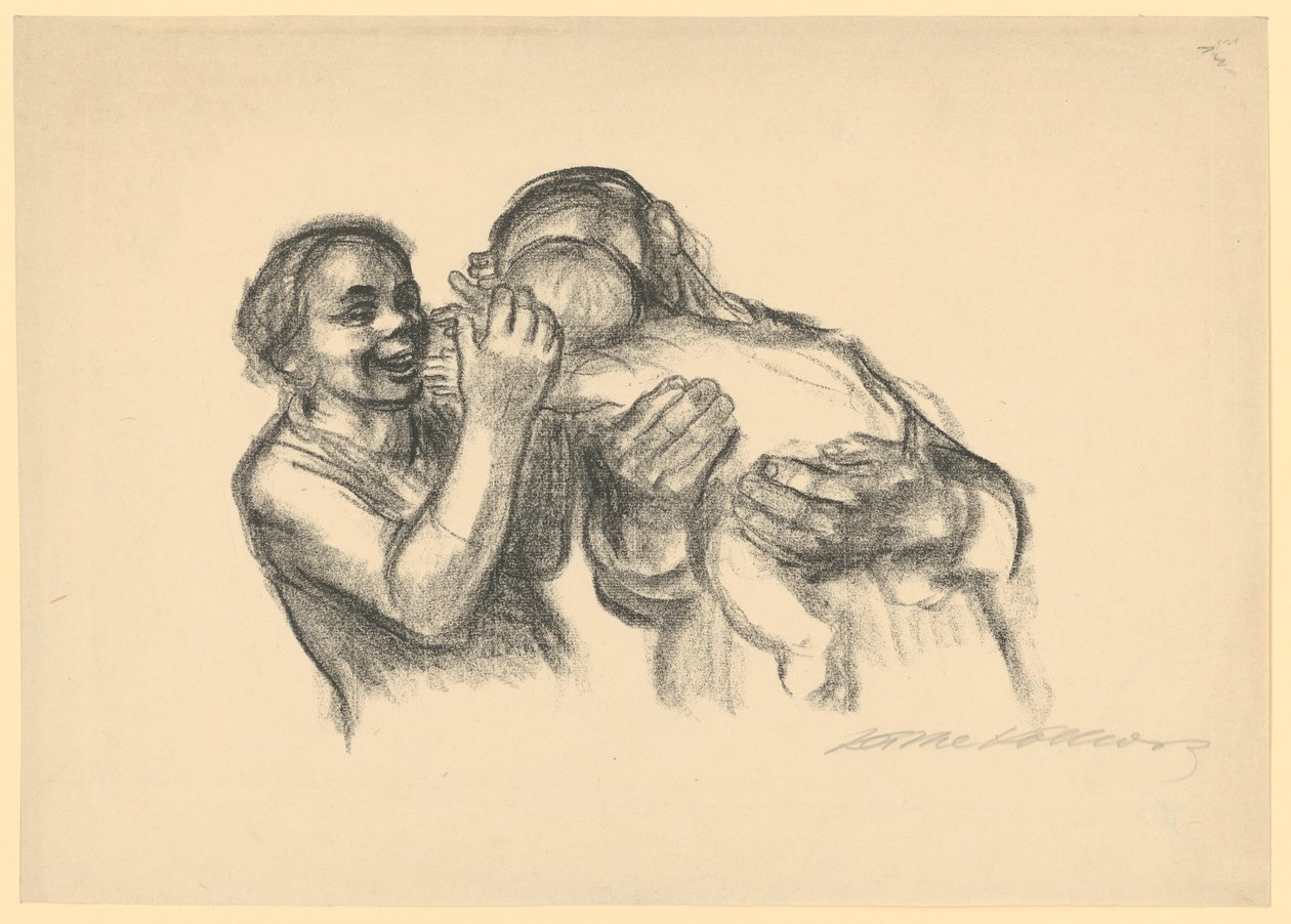 Eltern mit Kind (Auflage der Deutschen Bildkunst-Hilfe e. V., Leipzig) von Käthe Kollwitz