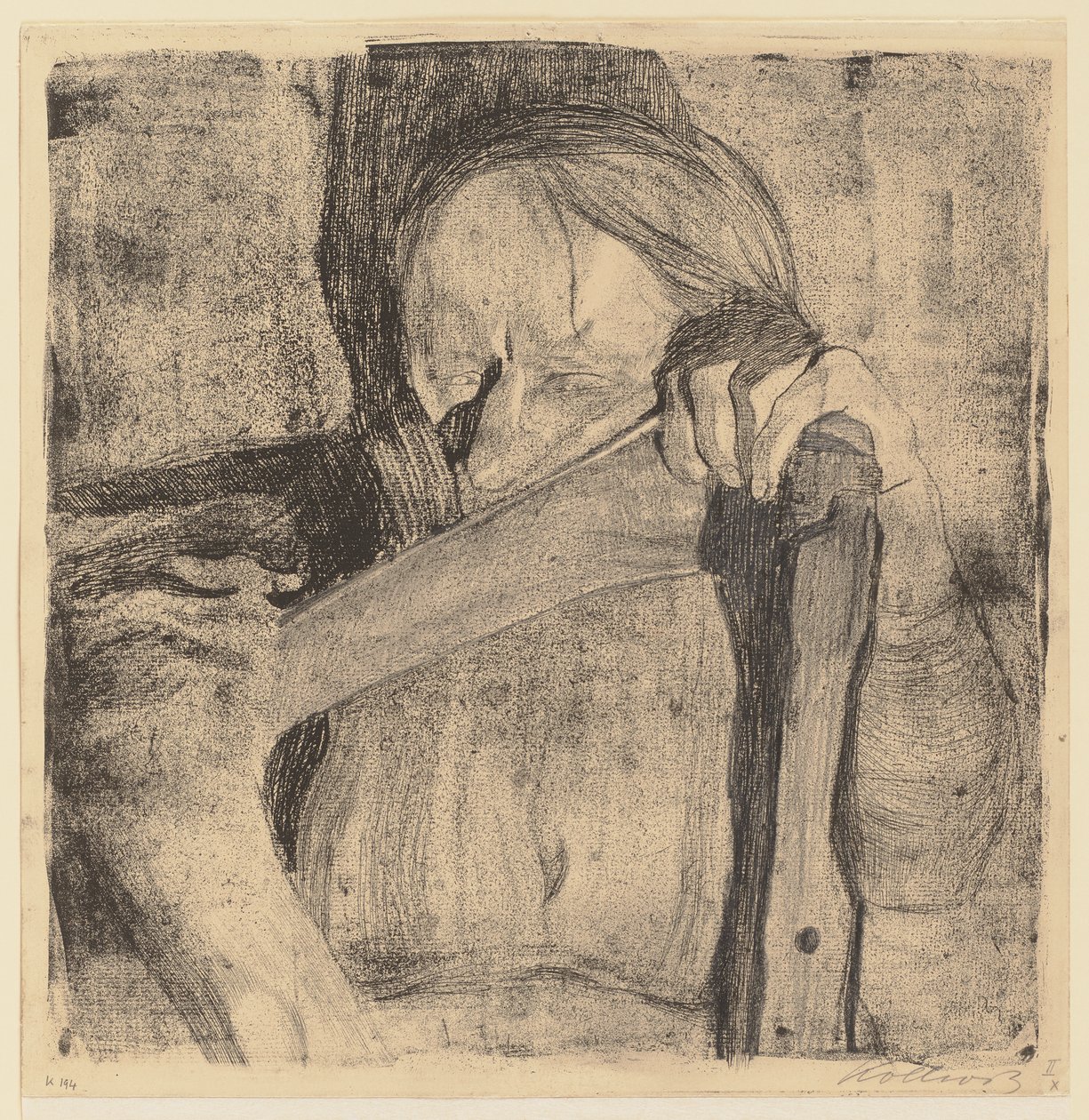 Blatt 3 des Zyklus „Bauernkrieg“ von Käthe Kollwitz