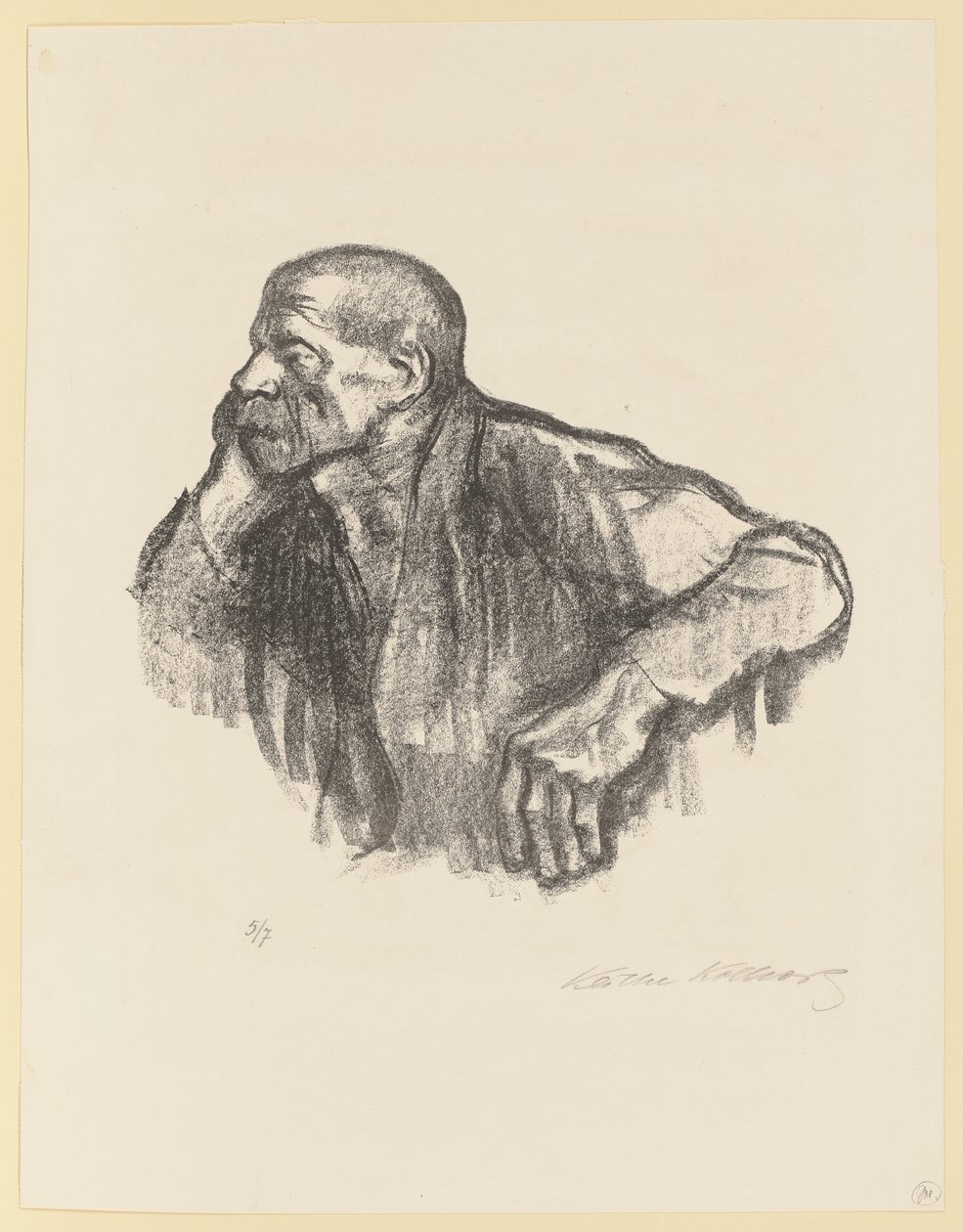 Sitzender Arbeiter von Käthe Kollwitz