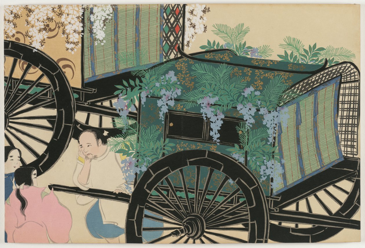 Blumen von hundert Welten (Momoyogusa): Blumengeschmückte Wagen von Kamisaka Sekka