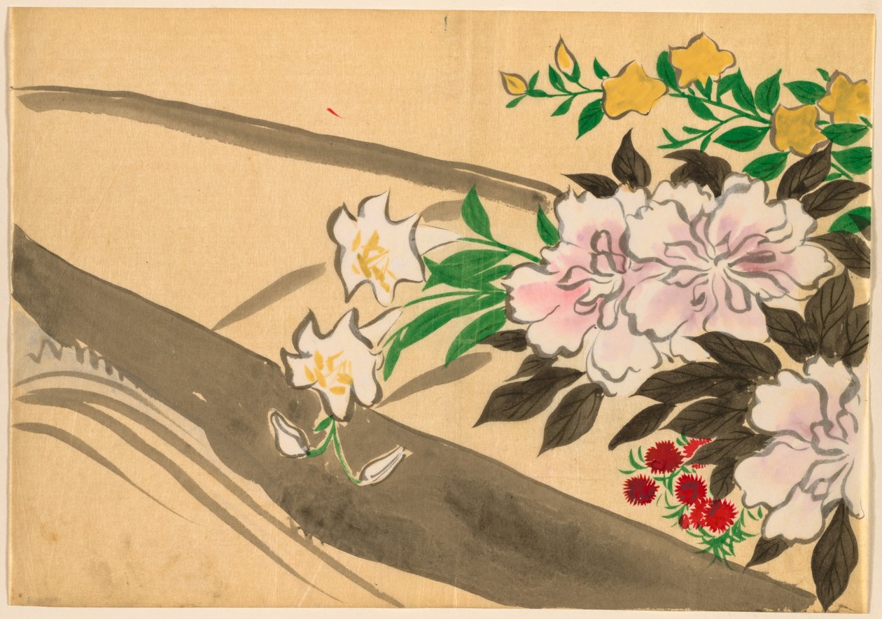 Blumen von hundert Welten (Momoyogusa): Blumenboot (Hanabune) von Kamisaka Sekka