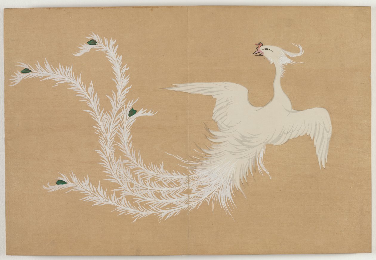 Blumen von hundert Welten (Momoyogusa): Weißer Phönix von Kamisaka Sekka
