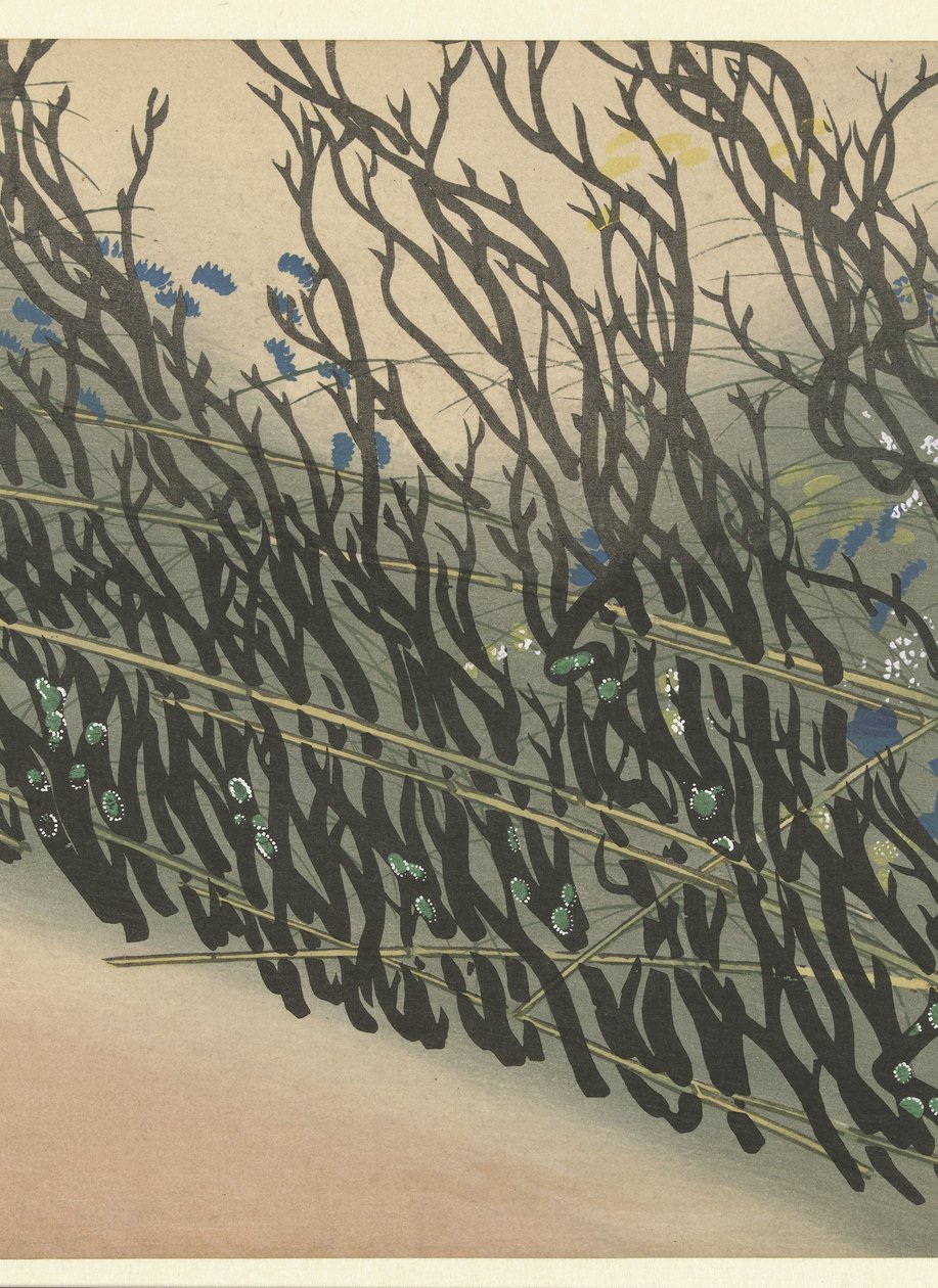 Hecke mit Herbstblumen von Kamisaka Sekka