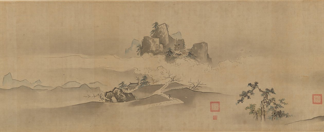 Landschaft Chinas: Acht Ansichten der Xiao- und Xiang-Flüsse, 17.-18. Jahrhundert von Kanô Yôboku Tsunenobu