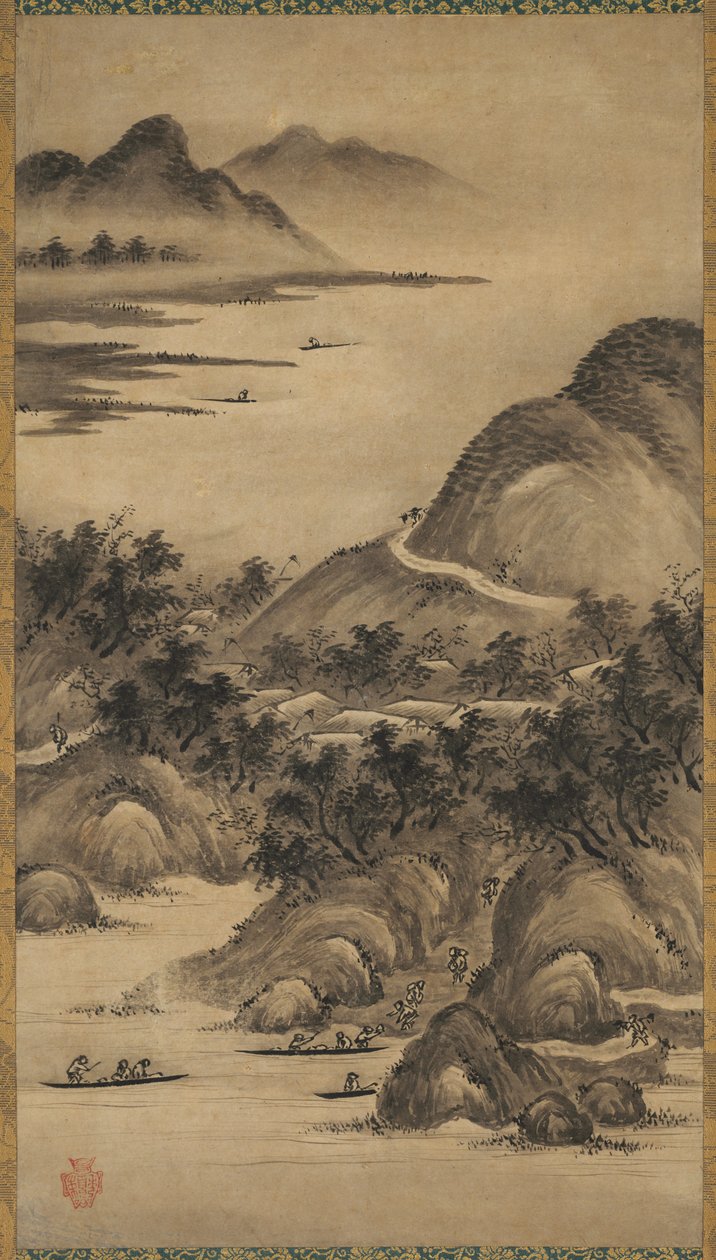 Jahreszeitliche Landschaften, Mitte bis Ende 1500er von Kano Hideyori