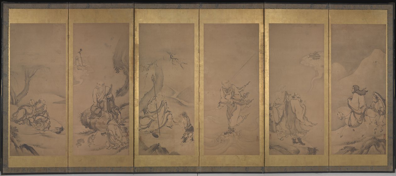 Buddhistische, daoistische und konfuzianische Patriarchen von Kano Sanraku