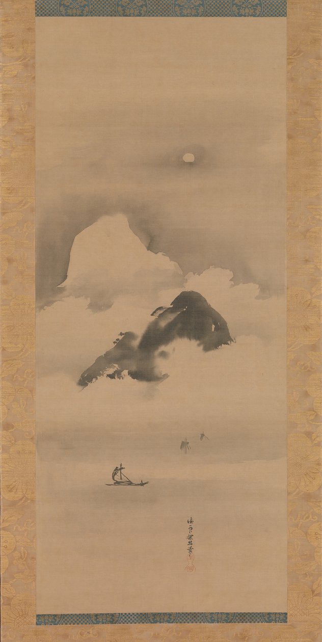 Landschaft im Mondlicht, nach 1662 von Kanō Tan’yū