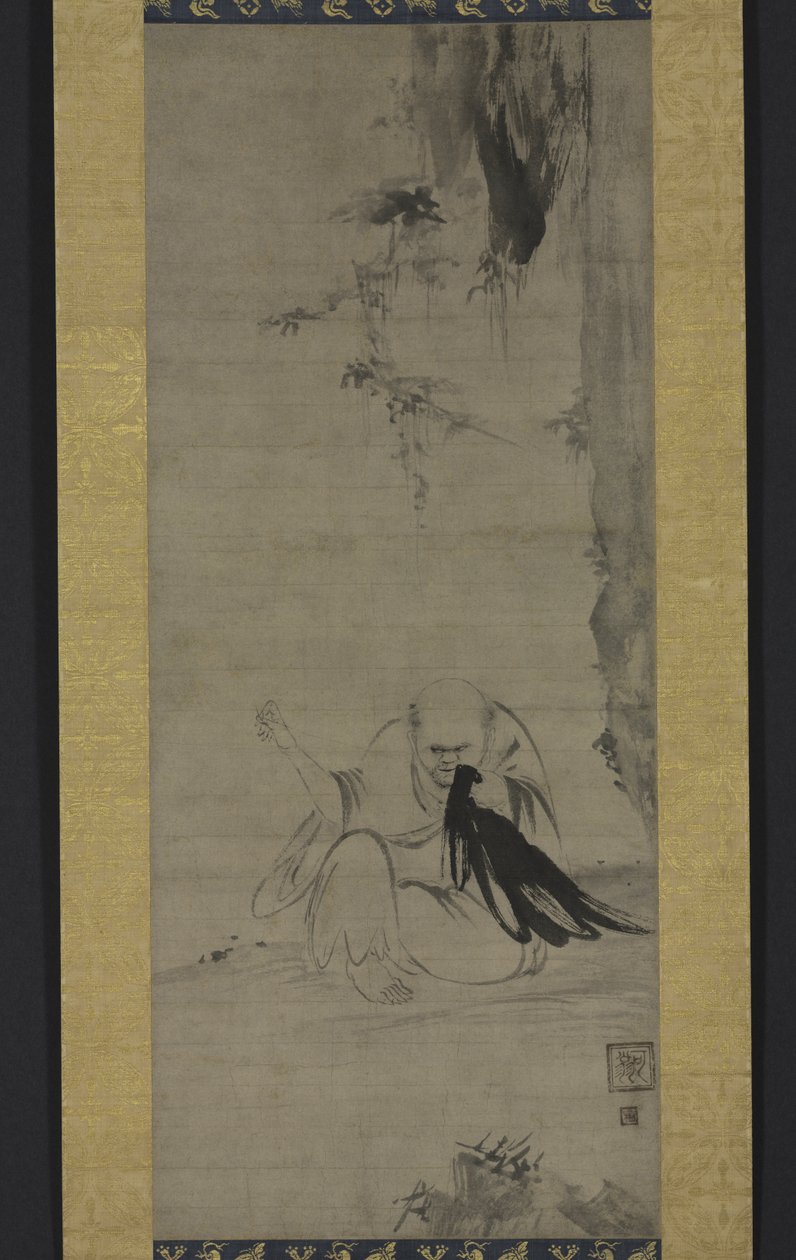 Choyo: Mönch, der unter der Morgensonne näht, ca. 1350 oder früher von Kaō