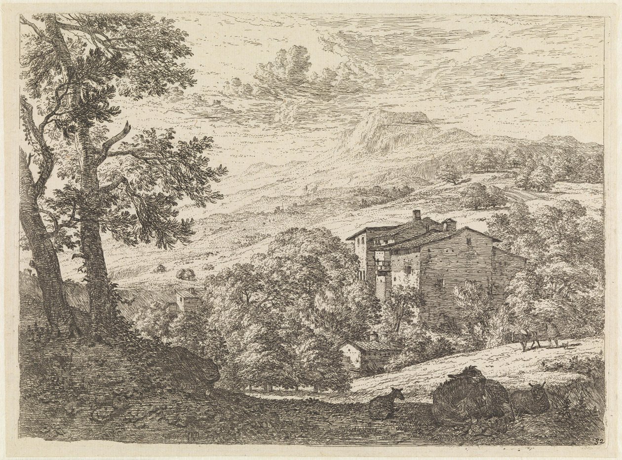 Der Esel zwischen den zwei Schafen von Karel Dujardin