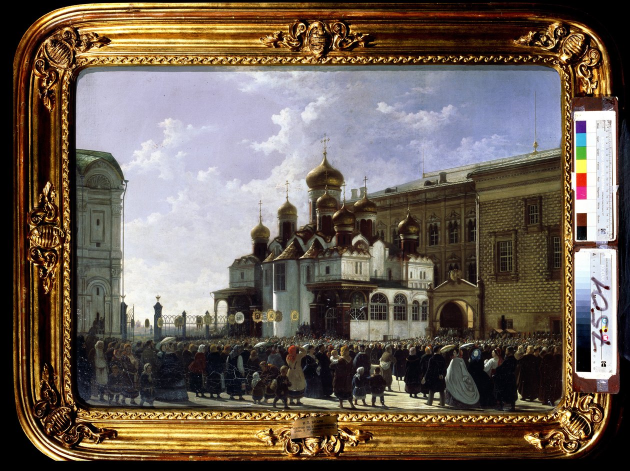 Osterprozession an der Mariä-Verkündigungs-Kathedrale in Moskau von Karl Fridrikh Petrovich Bodri