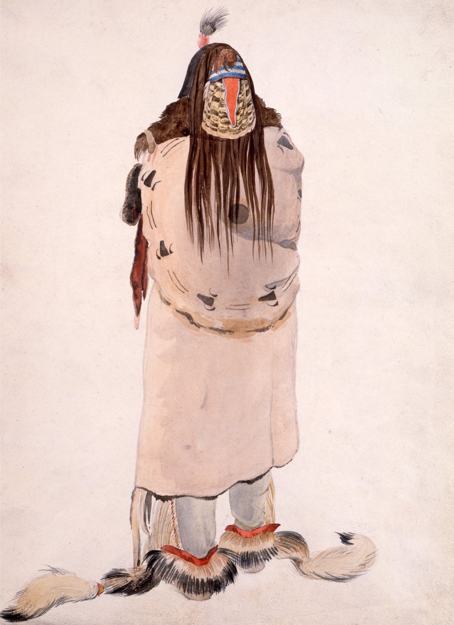 Awaschó-dichsas, Hidatsa-Mann von Karl Bodmer