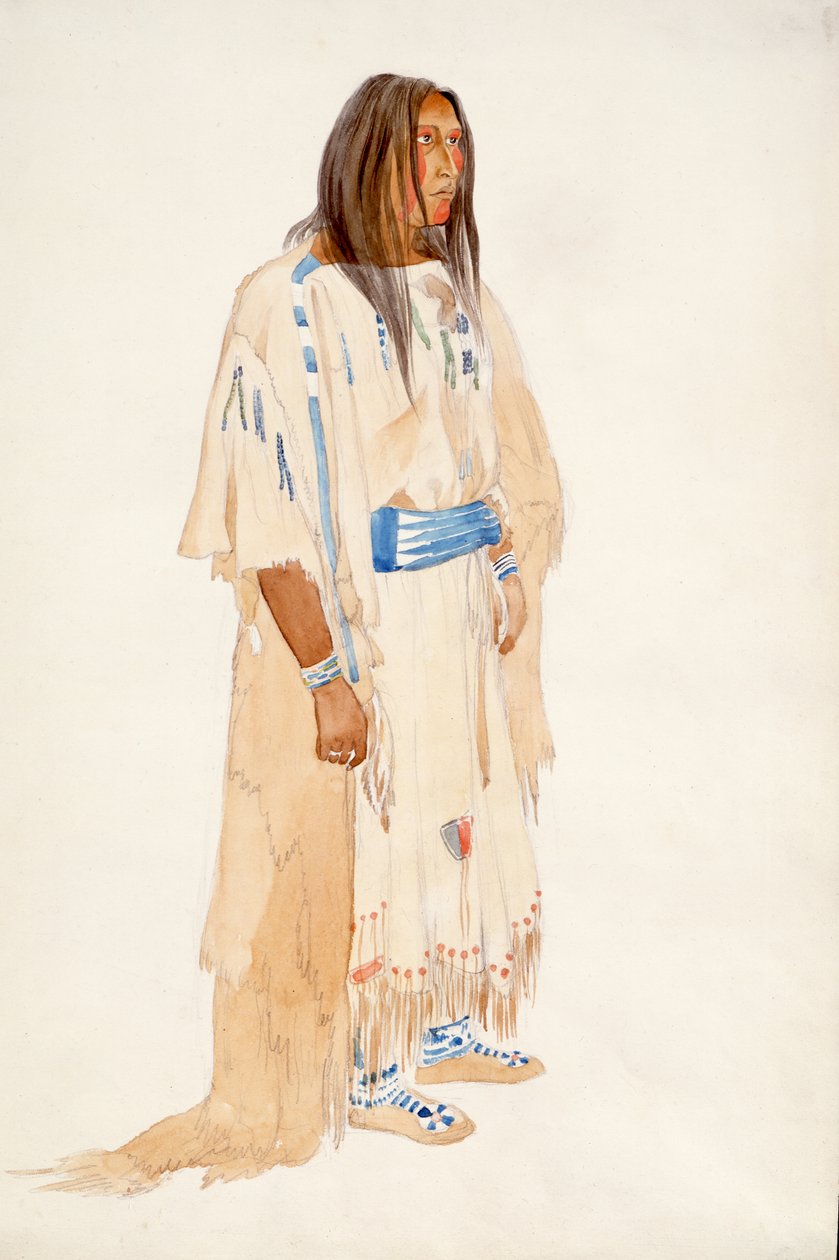 Piegan Blackfoot Frau von Karl Bodmer