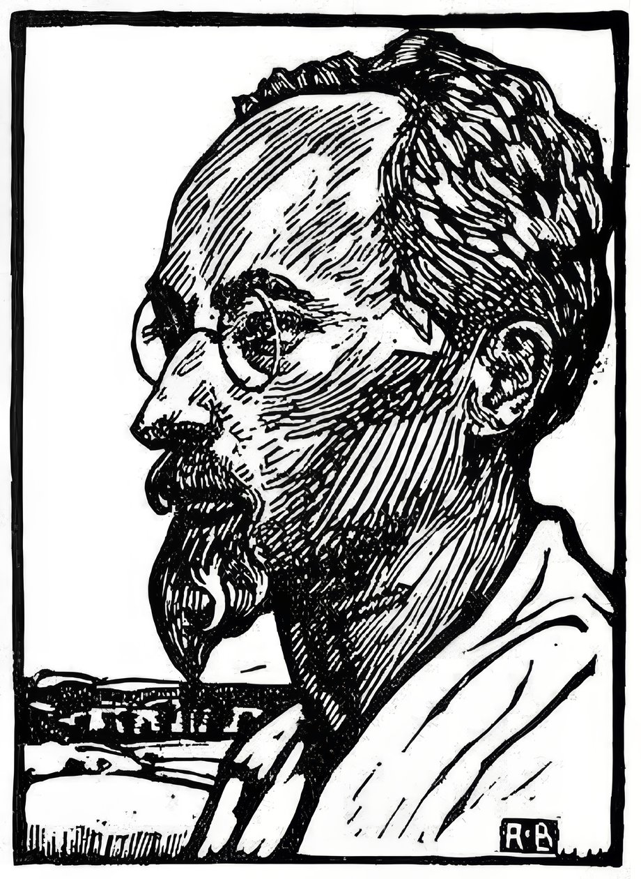 Linolschnitt Budzinski von Karl Fischer