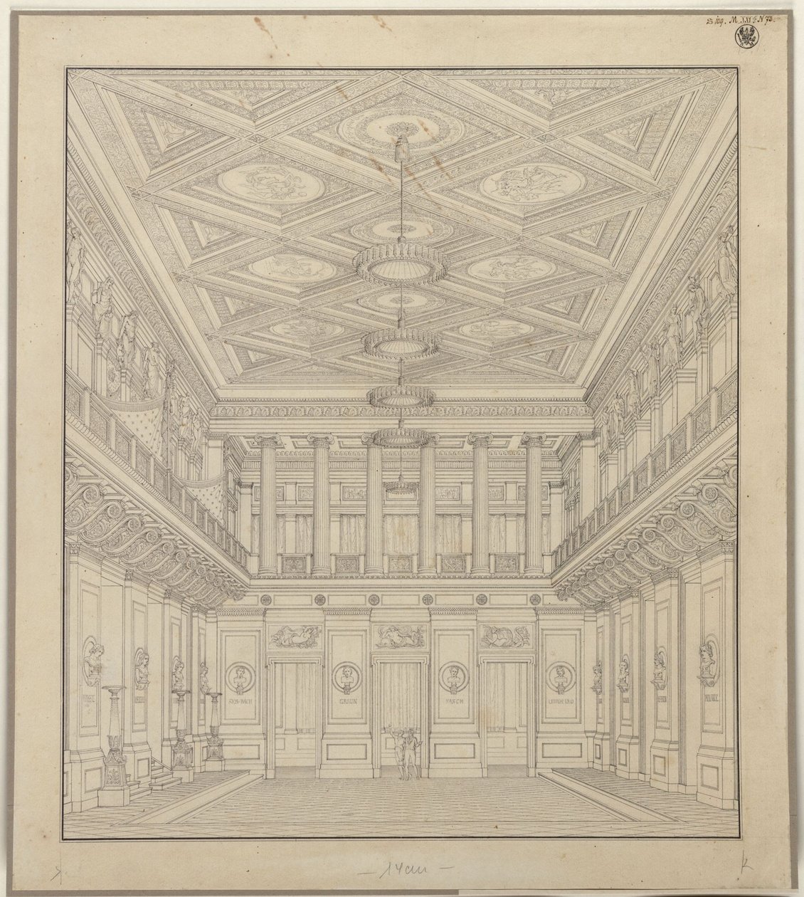 Berlin. Schauspielhaus auf dem Gendarmenmarkt, Konzertsaal von Karl Friedrich Schinkel