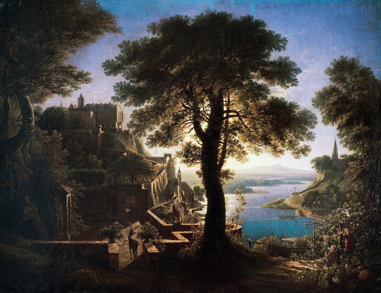 Schloss am Fluss von Karl Friedrich Schinkel