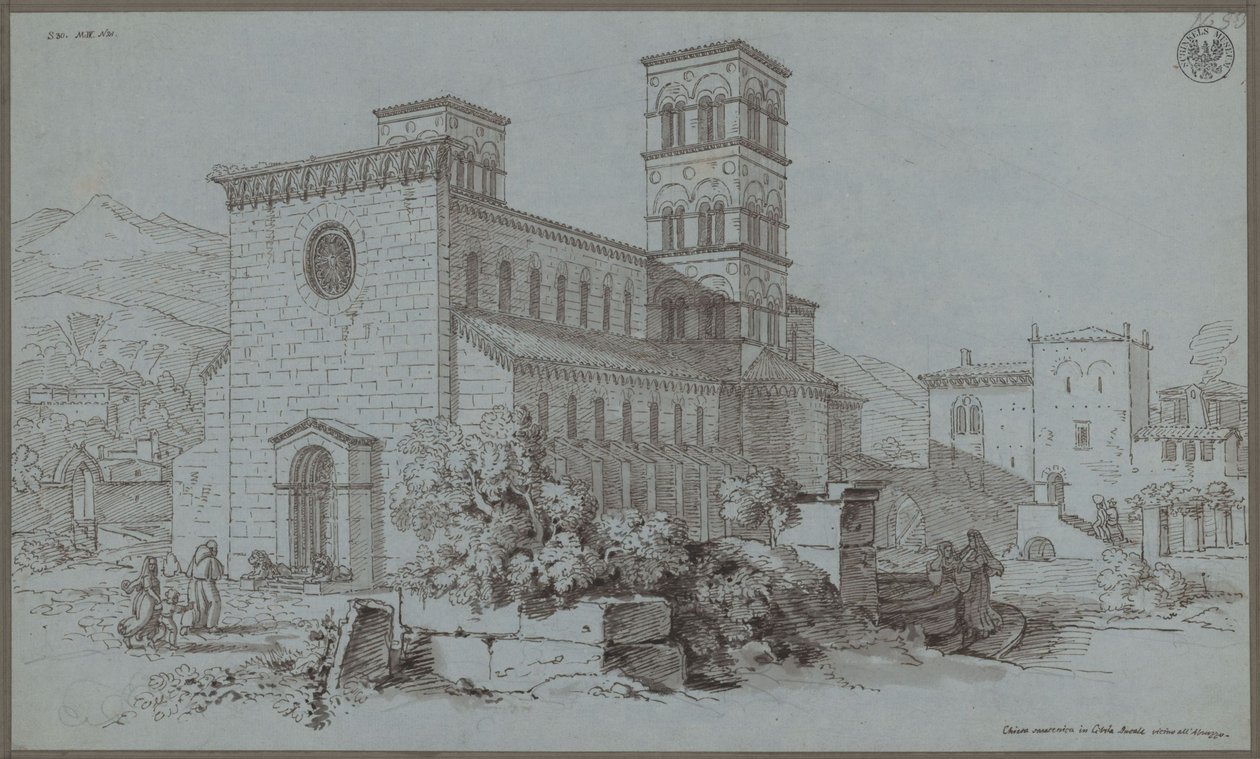 Die Kirche Santa Maria del Popolo in Cittaducale von Karl Friedrich Schinkel