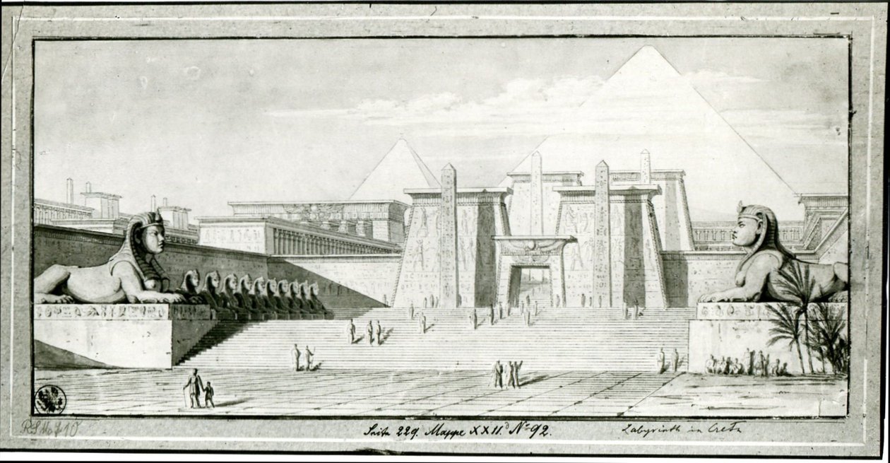 Die Sieben Weltwunder. Das ägyptische Labyrinth von Karl Friedrich Schinkel