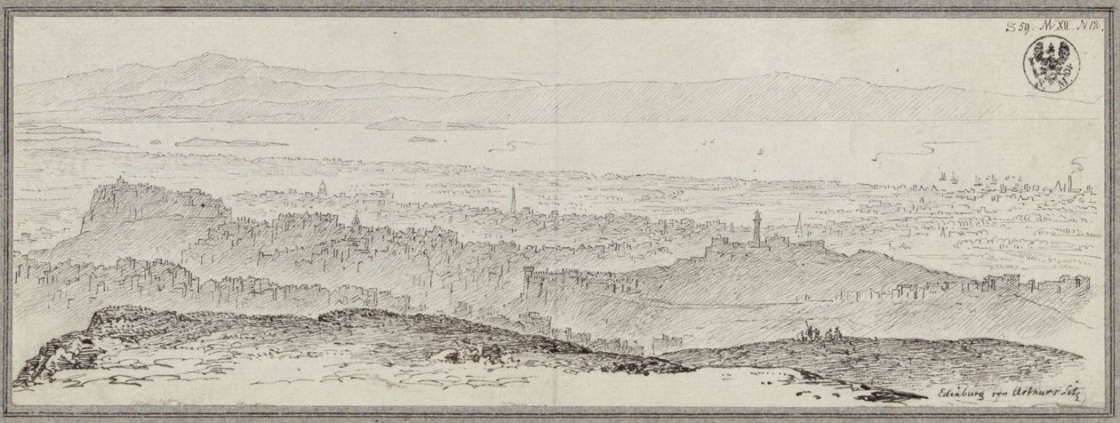 Gesamtansicht von Edinburgh von Karl Friedrich Schinkel