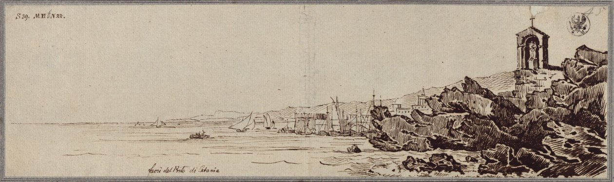 "Lavamassen am Hafen von Catania" von Karl Friedrich Schinkel