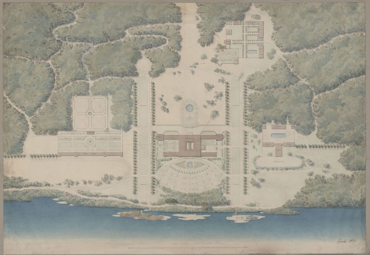 Litauen. Palais Wittgenstein. Gesamtansicht von Karl Friedrich Schinkel