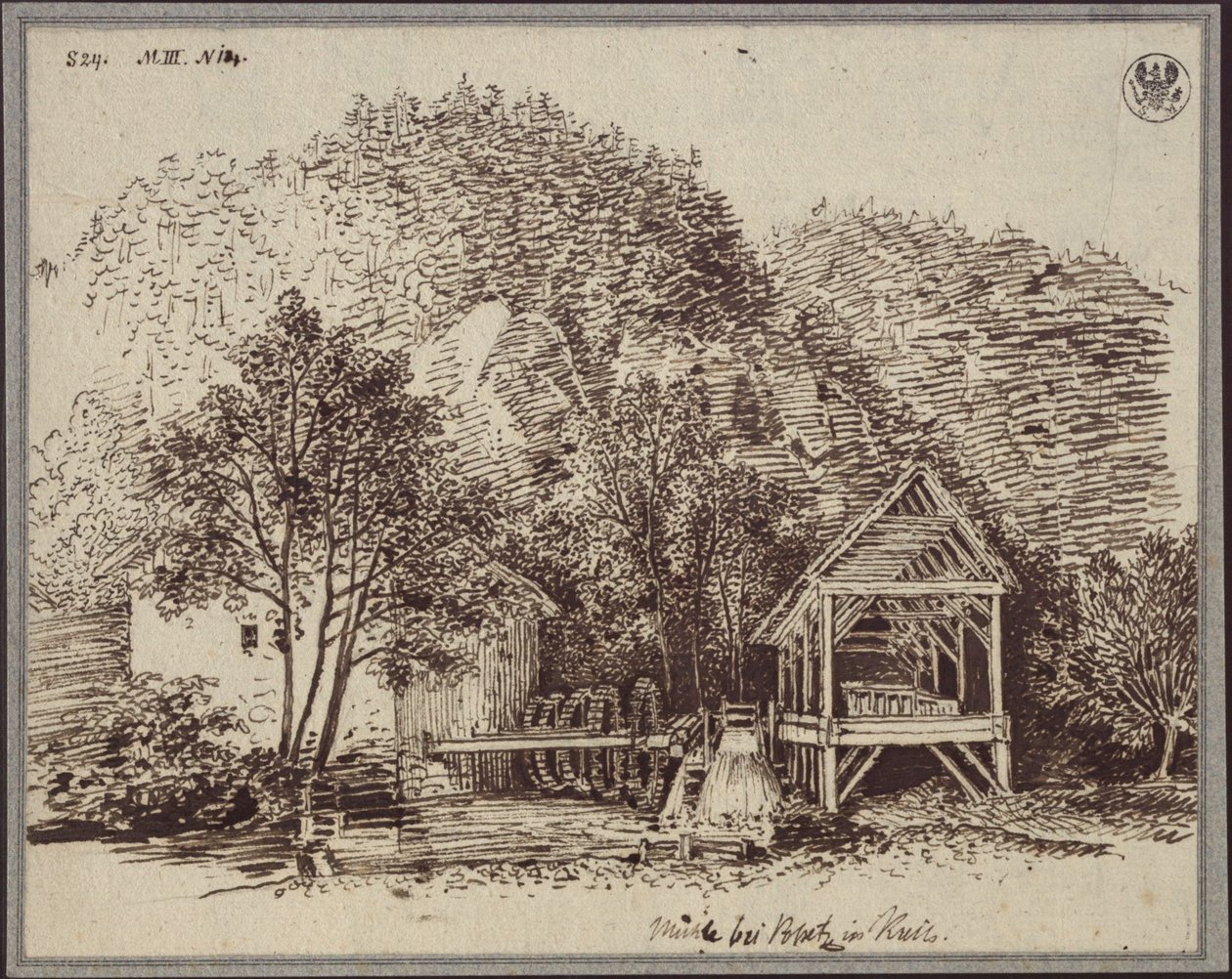 Mühle bei Popetz in Krain von Karl Friedrich Schinkel