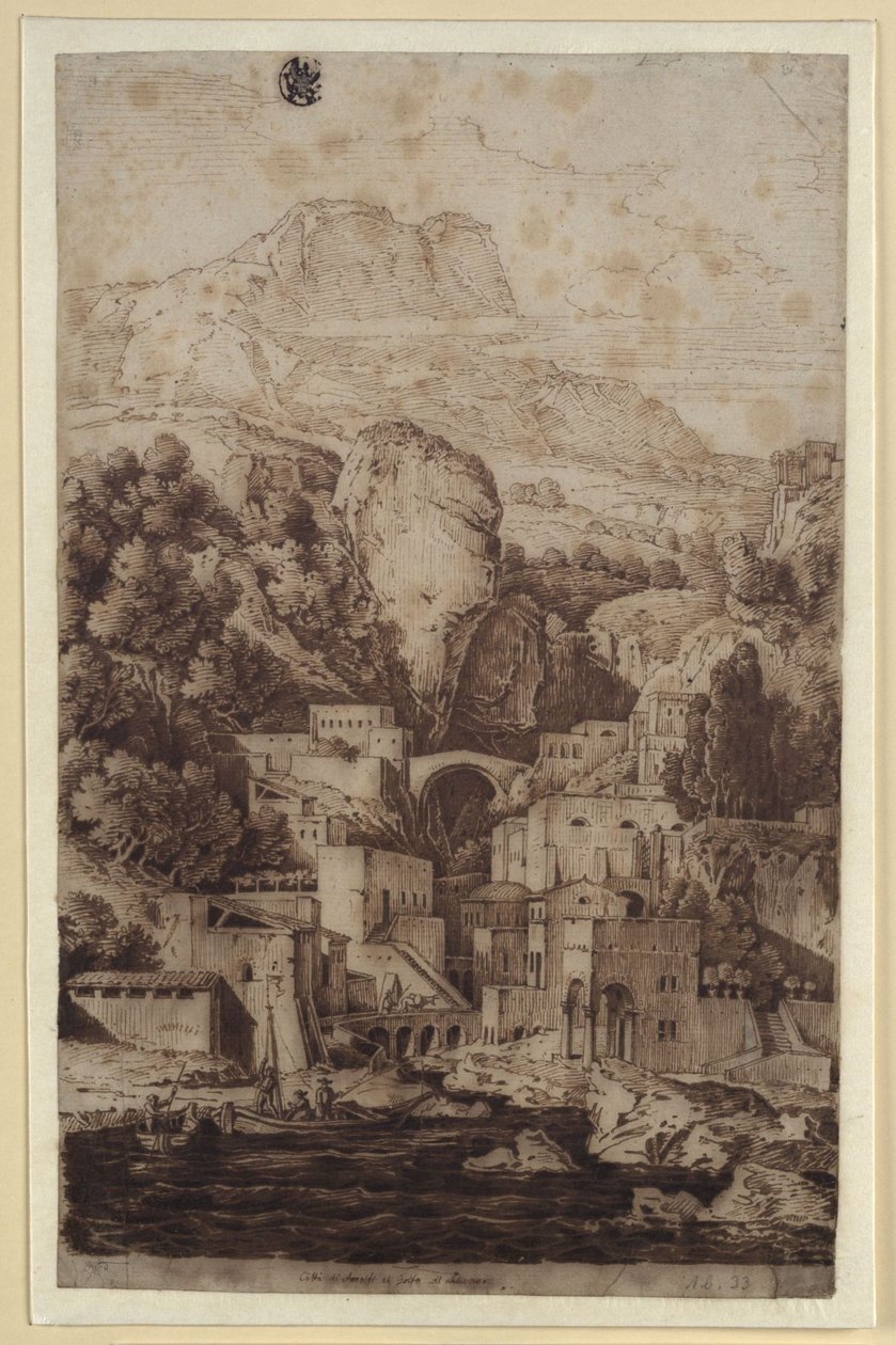 "Stadt Amalfi am Golf von Salerno" von Karl Friedrich Schinkel