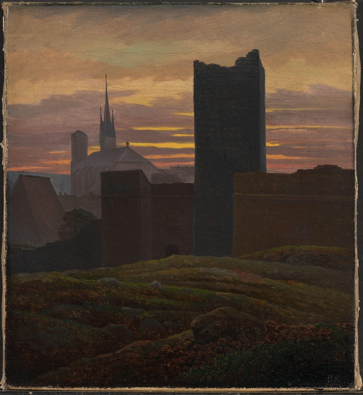 Die Kaiserburg, Eger von Karl Gustav Carus