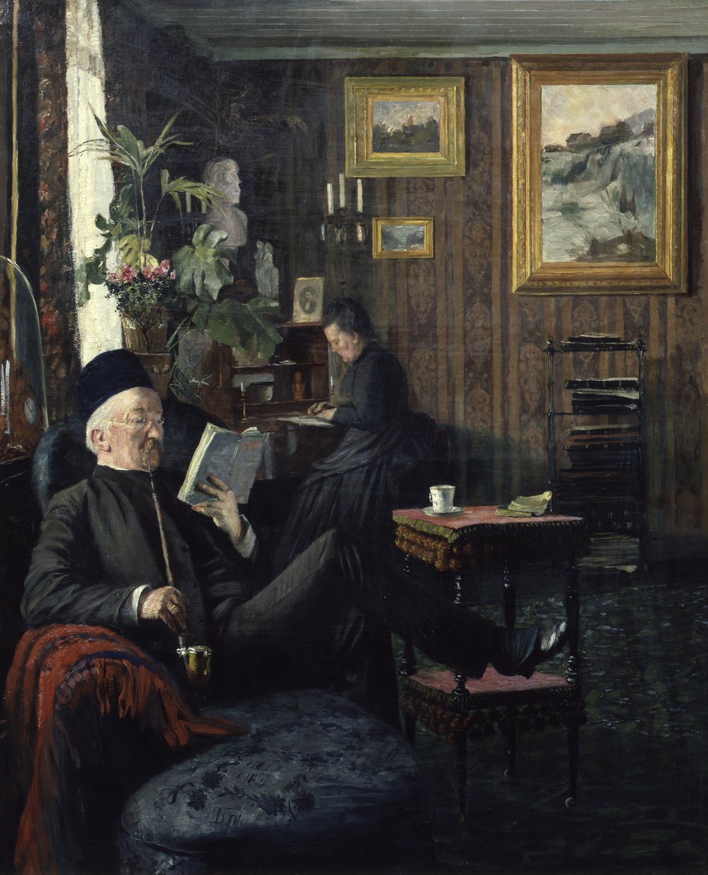 Wohnzimmer von Karl Jensen-Hjell: hochwertiger Kunstdruck