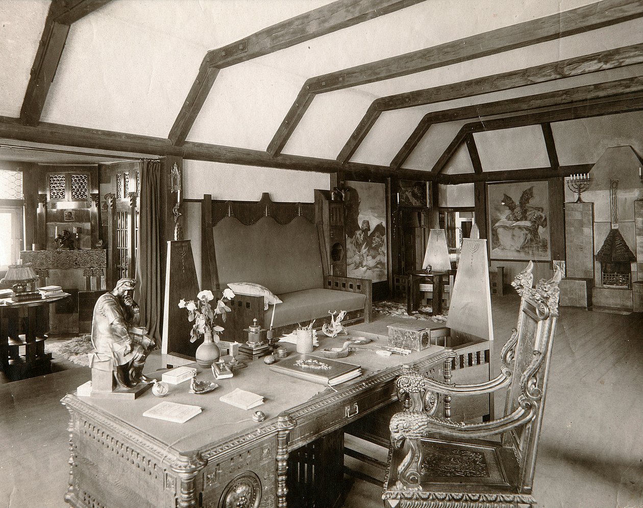 Das Arbeitszimmer des russischen Autors Leonid Andrejew von Karl Karlovich Bulla