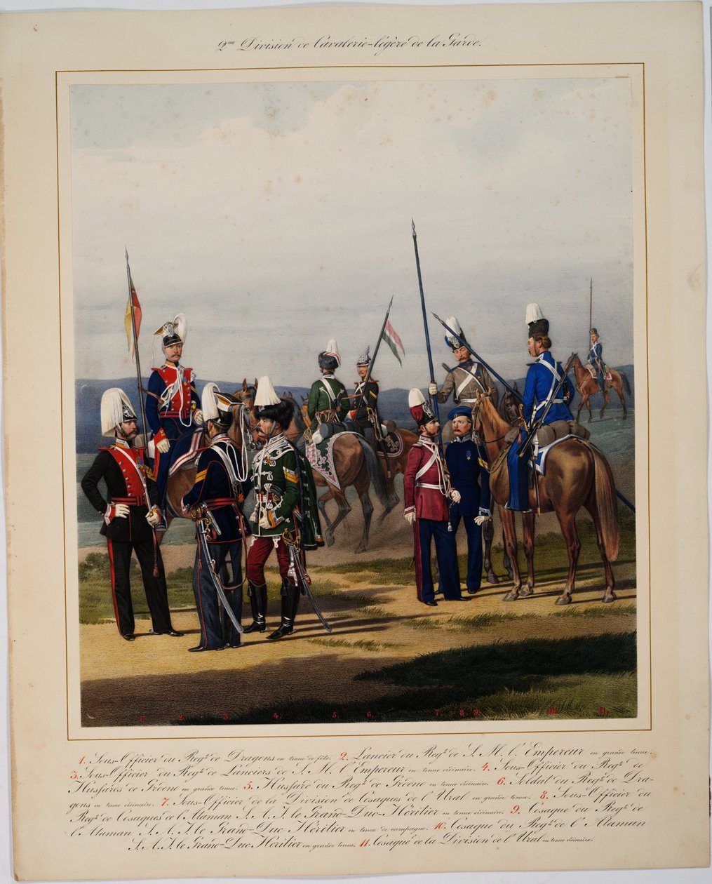 Die 2. Garde-Kavalleriedivision - Piratsky, Karl Karlovich (1813-1889) - 1867 - Farblithographie von Karl Karlovich Piratsky