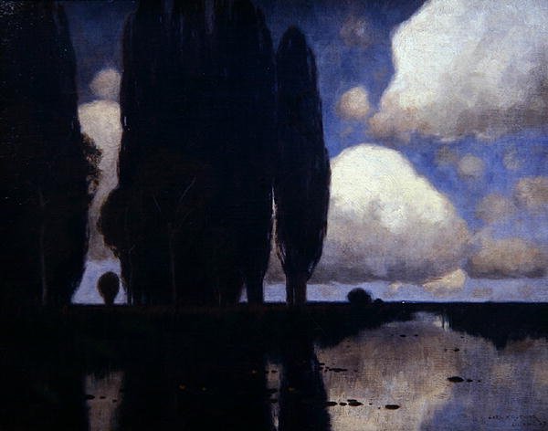 Rheinlandszene von Karl Kustner: hochwertiger Kunstdruck