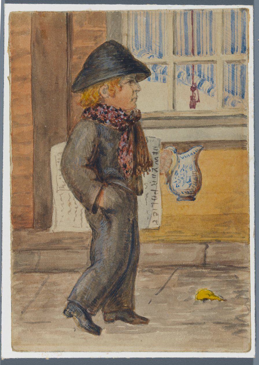 Zeitungsjunge der Police Gazette, 1864 von Karl L.H. Mueller