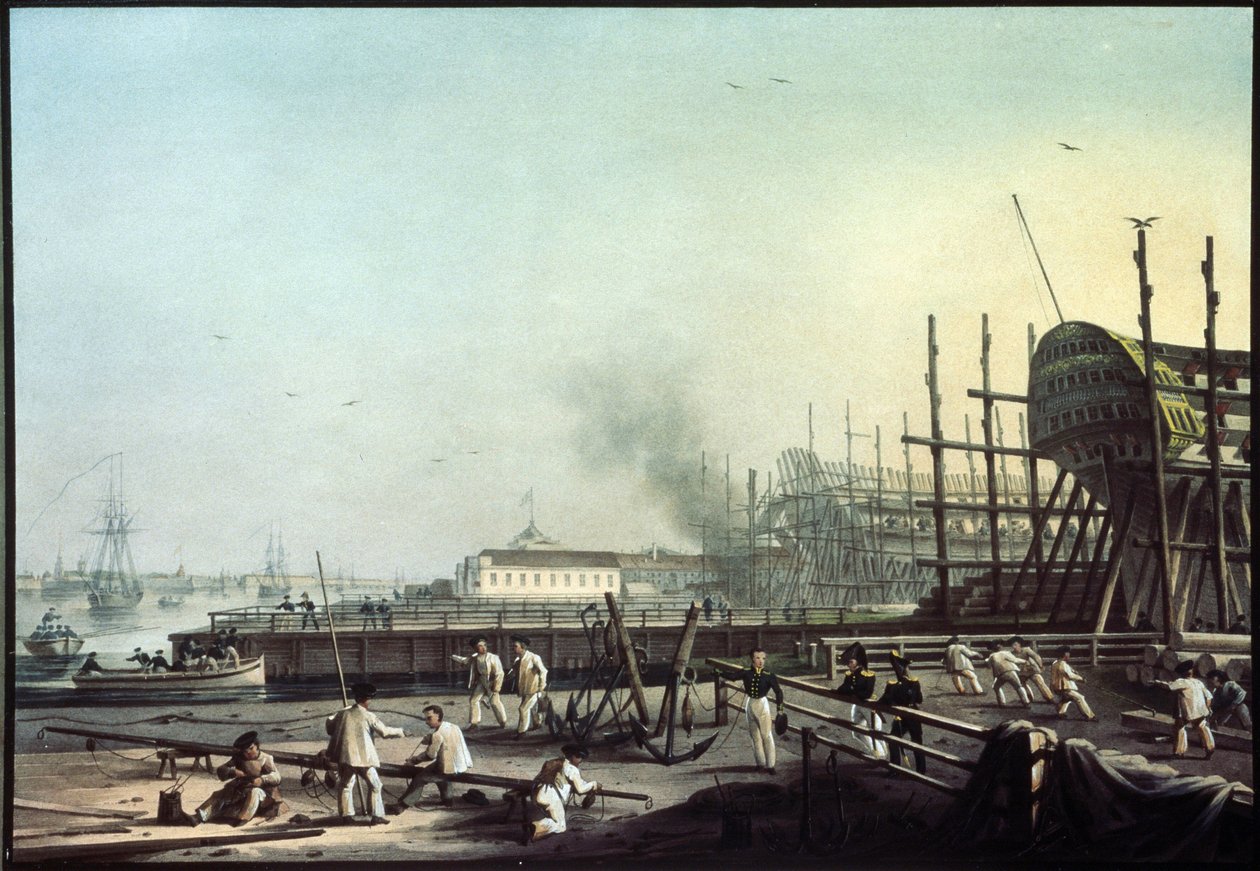 Die Admiralitätswerft in Sankt Petersburg von Karl Pavlovich Beggrov