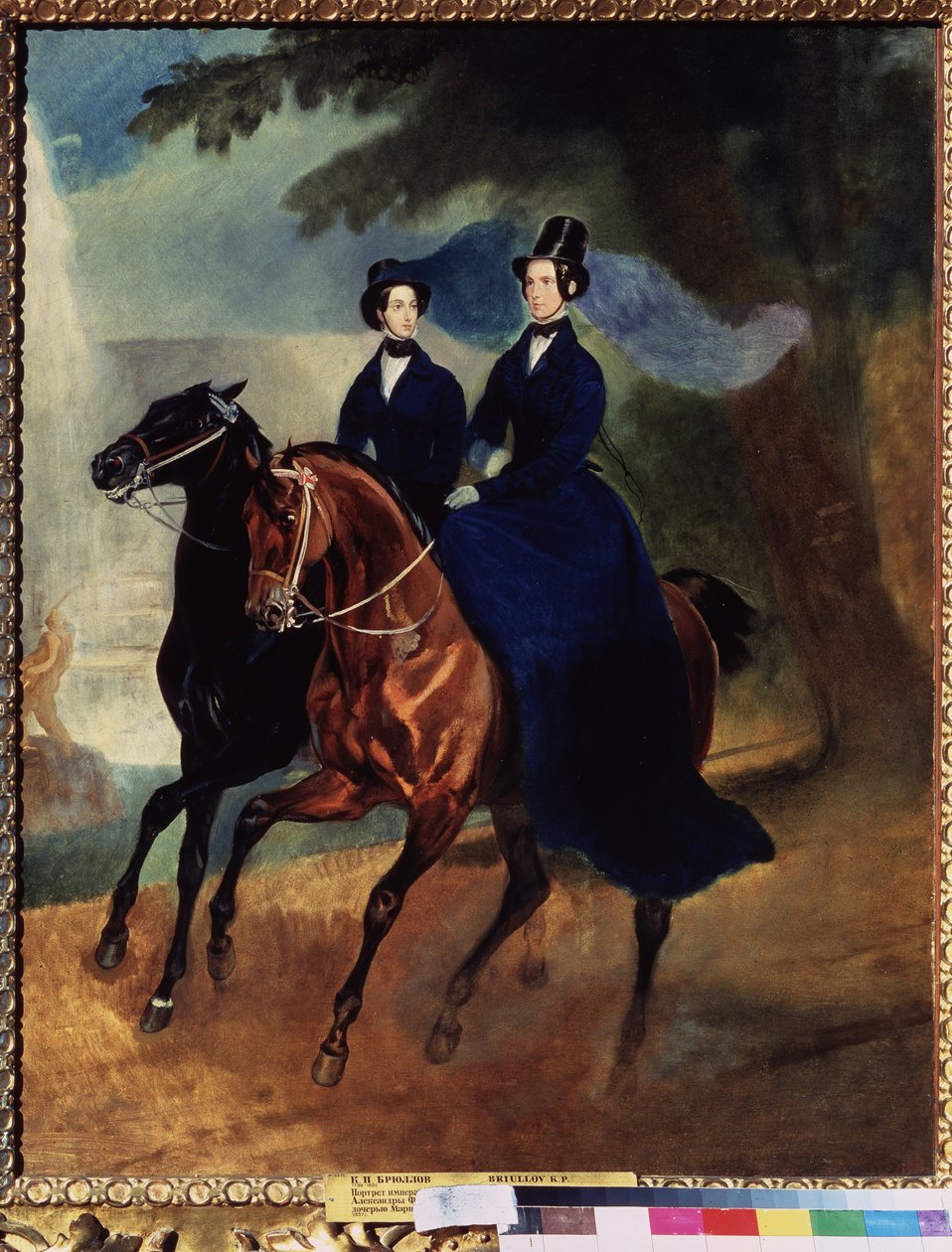 Porträt der Kaiserin Alexandra Fjodorowna mit ihrer Tochter von Karl Pavlovich Bryullov
