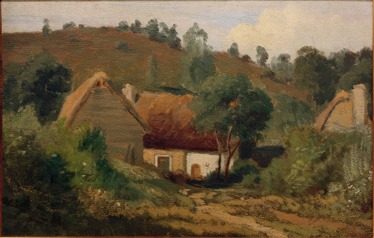 Französische Landschaft mit Häusern von Karl Peter Burnitz