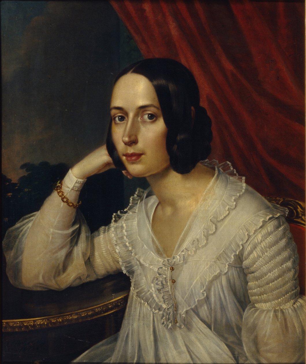 Porträt von Natalia Alekseevna Tuchkova-Ogareva 1829-1913, 1842 von Karl Reichel
